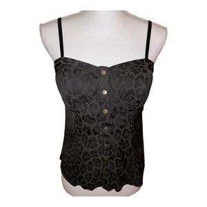 Leopard print bustier corset top size Large